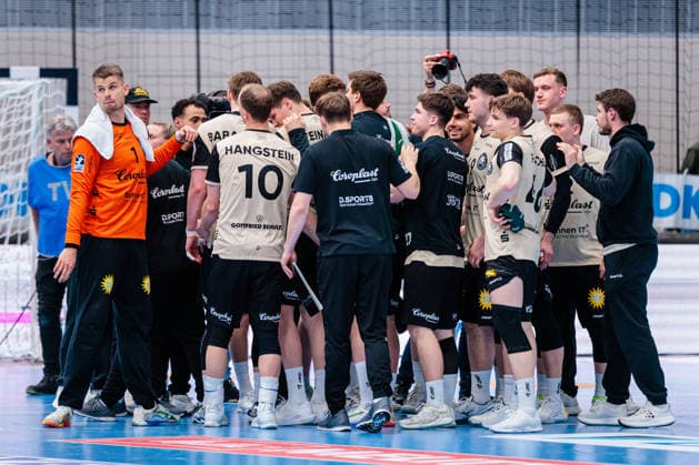 Mannschaft Bergischer HC in Enttaeuschung nach 28:28 Unentschieden GER, GWD Minden vs. Bergischer HC, Handball, 1. Bundesliga, 31. Spieltag, Spielzeit 2025 2026, 08.05.2026 GER, GWD Minden vs. Bergischer HC, Handball, 1. Bundesliga, 31. Spieltag, Spielzeit 2025 2026, 08.05.2026 Minden Copyright: xEibner-Pressefoto JanxRollingerx EP_JSK