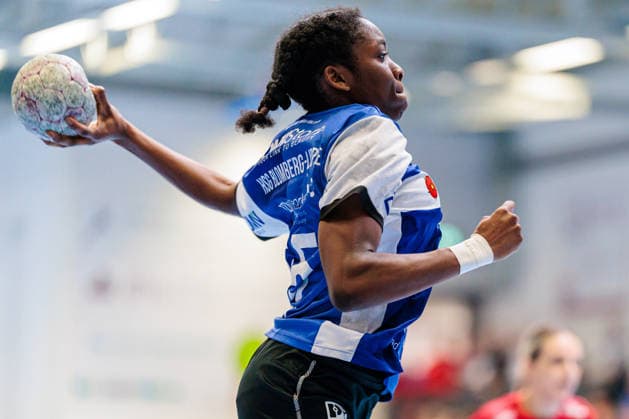 Farrelle Njinkeu (HSG Blomberg-Lippe, 55) GER, HSG Blomberg-Lippe vs. Thueringer HC, Handball, 1. Bundesliga Frauen, Play-Offs, Halbfinale, Spiel 3, 09.05.2026 GER, HSG Blomberg-Lippe vs. Thueringer HC, Handball, 1. Bundesliga Frauen, Play-Offs, Halbfinale, Spiel 3, 09.05.2026 Blomberg Copyright: xEibner-Pressefoto JanxRollingerx EP_JSK