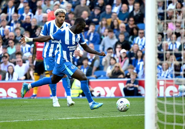 Yankuba Minteh of Brighton about to score during the Premier League match between Brighton and Hove Albion and Wolverhampton Wanderers at the American Express Stadium, Brighton UK - Saturday 9th May 2026 Brighton v Wolves Premier League Football, Amex Stadium, Sussex, UK - 09 May 2026Brighton Amex Stadium Sussex United Kingdom EDITORIAL USE ONLY No use with unauthorised audio, video, data, fixture lists, club league logos or live services. Online in-match use limited to 120 images, no video emulation. No use in betting, games or single club league player publications. . No mer Copyright: xLizxFinlayson TPI Shutterstockx 16867427bl