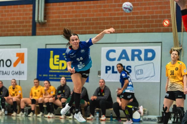 Hannah Kamp (Bergischer HC, 24) beim Sprungwurf Bergischer HC vs. HC Roedertal, Handball, 2.Handball-Bundesliga, 27.Spieltag, Saison 2025 26, 09.05.2026, Bergischer HC vs. HC Roedertal, Handball, 2.HBL, 27.Spieltag, Saison 2025 26, 09.05.2026 Solingen Copyright: xEibner-Pressefoto LukasxBaldygax EP_LBA