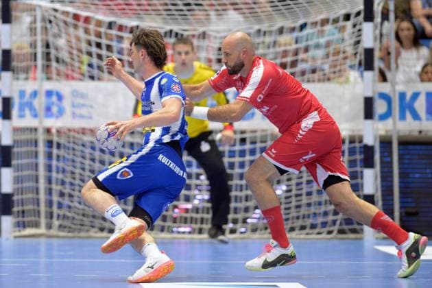 Stephan Seitz (ThSV Eisenach 44) (am Ball), Adrian Sipos (MT Melsungen 8), Nebojsa Simic (Torwart MT Melsungen 16) (hinten) , GER, MT Melsungen - ThSV Eisenach, Handball, 1. Bundesliga, 31. Spieltag, Saison 2025 2026, 09.05.2026, GER, MT Melsungen - ThSV Eisenach, Handball, 1. Bundesliga, 31. Spieltag, Saison 2025 2026, 09.05.2026 Kassel Copyright: xEibner-Pressefotox xRolandxSippelx EP_RSL