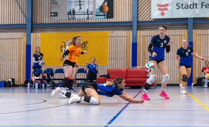 Melina Staengle (TSV GA Stuttgart, 14) mit vollem EInsatz. Barock Volleys MTV Ludwigsburg vs TSV GA Stuttgart, Volleyball,VLW-Pokal Damen,Finale, Saison 2025 2026, 09.05.2026, Barock Volleys MTV Ludwigsburg vs TSV GA Stuttgart, Volleyball,VLW-Pokal Damen,Finale, Saison 2025 2026, 09.05.2026 Aalen-Waldhausen Copyright: xEibner-Pressefoto DavidexDixGiovx EP_DGI