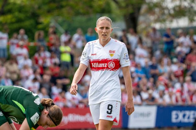 Julia Glaser (VFB Stuttgart Frauen, 09), GER, VfB Stuttgart Frauen vs. VfL Wolfsburg II, Fussball, 2. Frauen-Bundesliga, 25. Spieltag, Spielzeit 2025 2026, 10.085.2026, GER, VfB Stuttgart Frauen vs. VfL Wolfsburg II, Fussball, 2. Frauen-Bundesliga, 25. Spieltag, Spielzeit 2025 2026, 10.085.2026, Stuttgart Copyright: xEibner-Pressefoto EdwardxCheungx EP_ECG