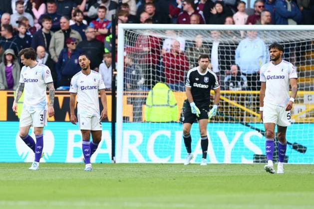 Youri Tielemans of Aston Villa looks dejected after the 1st goal scored by Jaidon Anthony of Burnley Burnley v Aston Villa, Premier League, Football, Turf Moor, Burnley , UK - 10 May 2026Burnley Turf Moor United Kingdom EDITORIAL USE ONLY No use with unauthorised audio, video, data, fixture lists, club league logos or live services. Online in-match use limited to 120 images, no video emulation. No use in betting, games or single club league player publications. Copyright: xPaulxCurrie Shutterstockx 16861787x