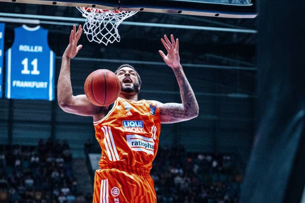 Joel Soriano (ratiopharm Ulm, 12) GER, Skyliners Frankfurt vs. ratiopharm Ulm, easyCredit BBL, Bundesliga, 34 Spieltag, Saison 2025 2026. 10.05.2026 Eibner-Pressefoto Attila Ziga GER, Skyliners Frankfurt vs. ratiopharm Ulm, easyCredit BBL, Bundesliga, 34 Spieltag, Saison 2025 2026. 10.05.2026 Frankfurt am Main Copyright: xEibner-Pressefotox EP_AZA