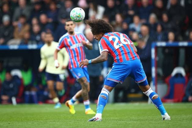 Chris Richards of Crystal Palace heads clear Crystal Palace v Everton, Premier League, Football, Selhurst Park, London , UK - 10 May 2026London Selhurst Park United Kingdom EDITORIAL USE ONLY No use with unauthorised audio, video, data, fixture lists, club league logos or live services. Online in-match use limited to 120 images, no video emulation. No use in betting, games or single club league player publications. Copyright: xSimonxDael Shutterstockx 16868420cj
