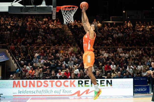 Kevin Yebo (Nr. 0 Chemnitz 99ers) GER, Basketball Loewen Braunschweig gegen Chemnitz 99ers, Basketball, easyCredit BBL, Woche 34, Spielzeit 2025 26, 10.05.2026 GER, Basketball Loewen Braunschweig gegen Chemnitz 99ers, Basketball, easyCredit BBL, Woche 34, Spielzeit 2025 26, 10.05.2026 Braunschweig Copyright: xEibner-Pressefoto DanielxREINELTx EP_DRT