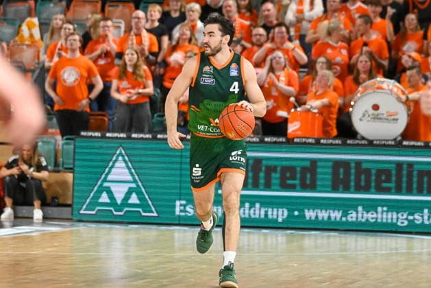 Clay Guillozet (VET-CONCEPT Gladiators Trier, 04) RASTA Vechta vs. VET-CONCEPT Gladiators Trier, easyCredit Basketball Bundesliga, Play-Ins, Saison 2025 2026, 12.05.2026, RASTA Vechta vs.VET-CONCEPT Gladiators Trier, easyCredit Basketball Bundesliga, Play-Ins, Saison 2025 2026, 12.05.2026 Vechta Copyright: xEibner-Pressefoto RobertxGertzenx EP_RGN