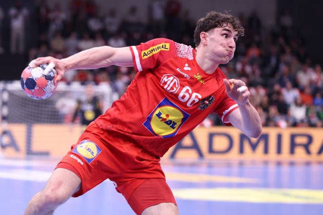 HANDBALL - IHF WC quali, AUT vs POL GRAZ,AUSTRIA,13.MAY.26 - HANDBALL - IHF World Championship, WM, Weltmeisterschaft 2027, European qualification, play off, OEHB international match, Länderspiel, Nationalmannschaft Austria vs Poland. Image shows Elias Kofler (Austria). GEPAxpictures xChrisxBauer