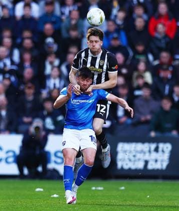 Lucas Ness of Notts County and Lee Bonis of Chesterfield Notts County v Chesterfield, EFL Sky Bet League Two, Play-Off Semi Final, Second Leg, Football, Meadow Lane, Nottingham, UK - 15 May 2026Nottingham Meadow Lane United Kingdom EDITORIAL USE ONLY No use with unauthorised audio, video, data, fixture lists, club league logos or live services. Online in-match use limited to 120 images, no video emulation. No use in betting, games or single club league player publications. Copyright: xMattxWest Shutterstockx 16876828ae