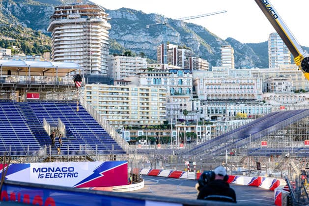 Ausblick von der Boxengasse auf Monaco, ABB FIA Formula E World Championship, WM, Weltmeisterschaft Monaco e-Prix 2026, Monte Carlo, Saison 12 2025 26, Runde 9, 16.05.2026, ABB FIA Formula E World Championship, Monaco e-Prix 2026, Monte Carlo, Saison 12 2025 26, Runde 9, 16.05.2026 Monte Carlo Copyright: xEibner-Pressefoto LauraxRoemerx EP_LRR