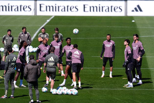 May 16, 2026, Valdebebas, Madrid, Spain: Aurelien Tchouameni during the training day of Real Madrid ahead the Spanish League, LaLiga EA Sports, football match against Sevilla FC at Ciudad Deportiva Real Madrid on May 16, 2026, in Valdebebas, Madrid, Spain. Real Madrid Training Session - Laliga Ea Sports - ZUMAa181 20260516_zaa_a181_065 Copyright: xDennisxAgyemanx