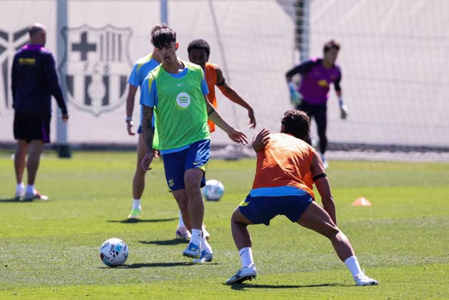 May 16, 2026, Sant Joan Despi, Barcelona, SPAIN: Marc Bernal during the training day of FC Barcelona, Barca ahead the Spanish League, Laliga EA Sports, football match against Real Betis at Ciudad Esportiva Joan Gamper on May 16, 2026 in Sant Joan Despi, Barcelona, Spain. FC Barcelona Training And press conference, PK, Pressekonferenz - LaLiga EA Sports - ZUMAa181 20260516_zaa_a181_103 Copyright: xJavierxBorregox