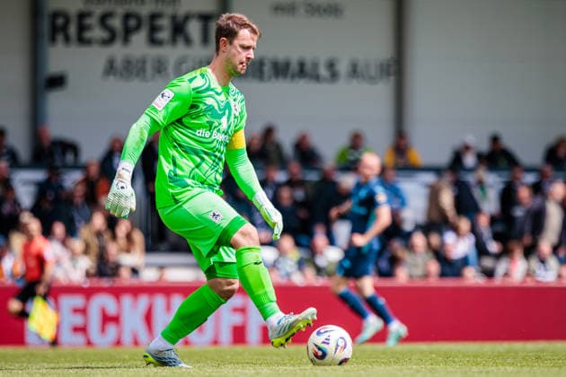 Thomas Daehne (TSV 1860 Muenchen, 21) GER, SC Verl vs. TSV 1860 Muenchen, Fussball, 3. Liga, 38. Spieltag, Spielzeit 2025 2026, 16.05.2026 DFL Regulations prohibit any use of photographers as image sequences and or quasi-video. GER, SC Verl vs. TSV 1860 Muenchen, Fussball, 3. Liga, 38. Spieltag, Spielzeit 2025 2026, 16.05.2026 Verl Copyright: xEibner-Pressefoto JanxRollingerx EP_JSK