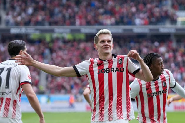 Matthias Ginter (SC Freiburg, 28) Torjubel, Emotionen, Torschuss, Abschluss, Torerfolg, Tor, Treffer , Deutschland, Fussball, 1. Bundesliga, 34.Spieltag, 2025 2026, SC Freiburg vs. RB Leipzig, 16.05.2026, Europa-Park Stadion, Freiburg Freiburg Europa-Park Stadion Baden-Württemberg Deutschland Copyright: xArnexAmbergx