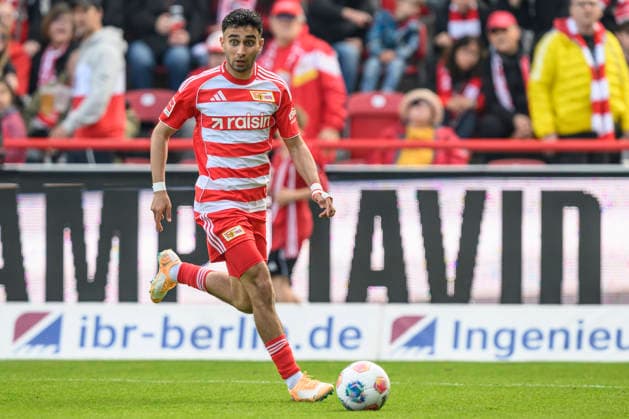 v.l.: Livan Burcu ( 1.FC Union Berlin, 09), GER, Berlin, 1. FC Union Berlin gegen FC Augsburg, 1. Bundesliga, Fußball, DFB, letzter Spieltag, Saison 2025 2026, Alte Försterei, 16. Mai 2026, DFB DFL REGULATIONS PROHIBIT ANY USE OF PHOTOGRAPHS AS IMAGE SEQUENCES AND OR QUASI-VIDEO, Copyright: HMBxMedia UwexKoch