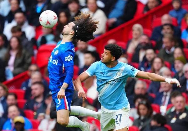 Marc Cucurella of Chelsea and Matheus Nunes of Manchester City Chelsea v Manchester City, Emirates FA Cup Final, Football, Wembley Stadium, London, UK - 16 May 2026London Wembley Stadium United Kingdom EDITORIAL USE ONLY No use with unauthorised audio, video, data, fixture lists, club league logos or live services. Online in-match use limited to 120 images, no video emulation. No use in betting, games or single club league player publications. Copyright: xJavierxGarcia Shutterstockx 16876844em