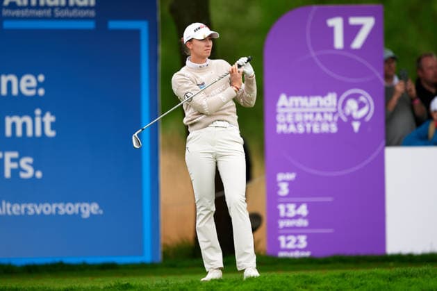 GER, Winsen (Luhe), Amundi German Masters, Ladies European Tour (LET), (14.05.-17.05.2026), Green Eagle Golf Courses, Round 4, Alexandra Foersterling (Germany), Strafschlag am Loch 17, Runde 4, Samstag 17.05.2026, GER, Winsen (Luhe), Amundi German Masters, Ladies European Tour (LET), (14.05.-17.05.2026), Green Eagle Golf Courses, Copyright: xClaudiusxRauchx