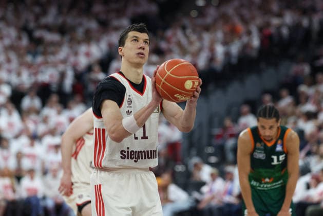 Vladimir Lucic (FC Bayern Basketball, 11) mit Ball, GER, FC Bayern Basketball vs. Vet Concept Gladiators Trier, Basketball, easycredit Basketball Bundesliga, Playoffs, Viertelfinale Saison 2025 2026, 17.05.2026, GER, FC Bayern Basketball vs. Vet Concept Gladiators Trier, Basketball, easycredit Basketball Bundesliga, Playoffs, Viertelfinale Saison 2025 2026, 17.05.2026 Muenchen Copyright: xEibner-Pressefoto JennixMaulx EP_JML