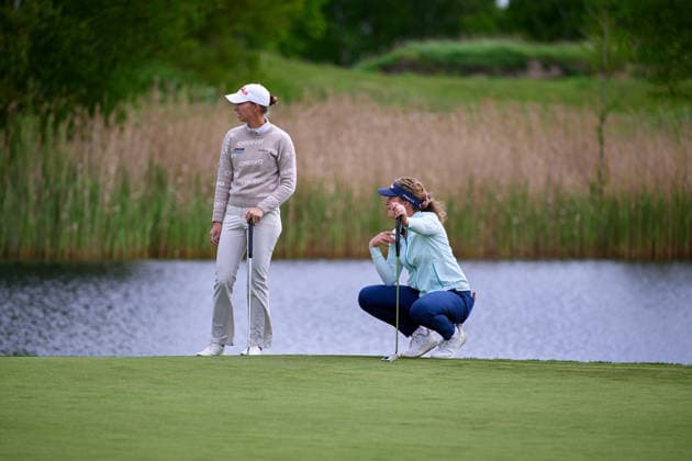 GER, Winsen (Luhe), Amundi German Masters, Ladies European Tour (LET), (14.05.-17.05.2026), Green Eagle Golf Courses, Round 4, Alexandra Foersterling (Germany), Sara Kouskova (Czech Republic), Runde 4, Samstag 17.05.2026, GER, Winsen (Luhe), Amundi German Masters, Ladies European Tour (LET), (14.05.-17.05.2026), Green Eagle Golf Courses, Copyright: xClaudiusxRauchx