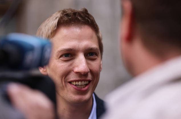 Fussball, Frauen, Bundesliga, Saison 2025 2026, FC Bayern München,Frauen, Doublefeier, Rathausbalkon, Marienplatz Dominik Krause, Oberbürgermeister der Stadt München, OB, Oberbürgermeister München, Kopf, Portrait