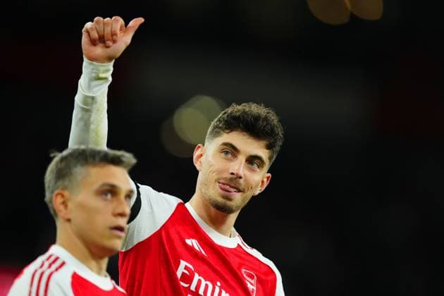 Kai Havertz of Arsenal at full time Arsenal v Burnley, Premier League, Football, Emirates Stadium, London, UK - 18 May 2026London Emirates Stadium United Kingdom EDITORIAL USE ONLY No use with unauthorised audio, video, data, fixture lists, club league logos or live services. Online in-match use limited to 120 images, no video emulation. No use in betting, games or single club league player publications. Copyright: xJavierxGarcia Shutterstockx 16881286aq