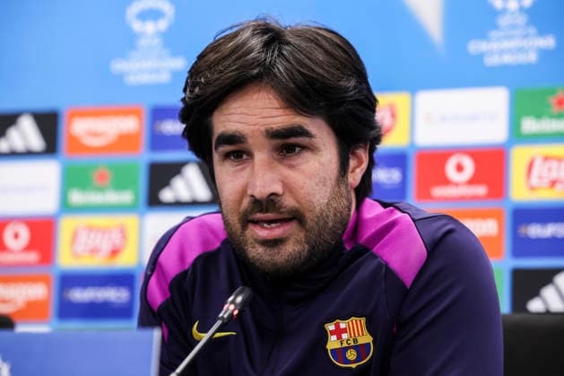 May 19, 2026, Sant Joan Despi, Barcelona, SPAIN: Pere Romeu, head coach attends his press conference, PK, Pressekonferenz during the training day of FC Barcelona, Barca ahead UEFA Women Champions League 2025 26, Final football match against OL Lyonnes at Ciutat Esportiva Joan Gamper on May 19, 2026 in Sant Joan Despi, Barcelona, Spain. FC Barcelona Training And Media Day - UEFA Women Champions League 2025 26 Final - ZUMAa181 20260519_zaa_a181_131 Copyright: xJavierxBorregox