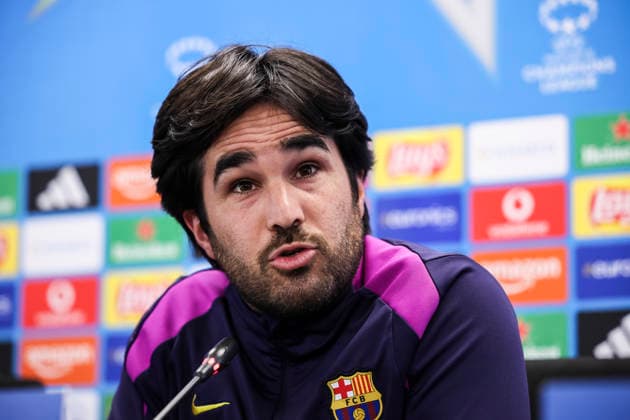 May 19, 2026, Sant Joan Despi, Barcelona, SPAIN: Pere Romeu, head coach attends his press conference, PK, Pressekonferenz during the training day of FC Barcelona, Barca ahead UEFA Women Champions League 2025 26, Final football match against OL Lyonnes at Ciutat Esportiva Joan Gamper on May 19, 2026 in Sant Joan Despi, Barcelona, Spain. FC Barcelona Training And Media Day - UEFA Women Champions League 2025 26 Final - ZUMAa181 20260519_zaa_a181_135 Copyright: xJavierxBorregox