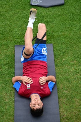 Iran National Football Team starts preparations in Turkiye s Antalya ahead of 2026 FIFA World Cup, WM, Weltmeisterschaft, Fussball ANTALYA, TURKIYE - MAY 19: Members of the Iran National Football Team take part in a training session at the Mardan Sports Complex in Antalya, Turkiye on May 19, 2026. The national team, Nationalteam launched their training camp in southern Turkiye to prepare for the upcoming 2026 FIFA World Cup, jointly hosted by the United States, Canada, and Mexico. Orhan Cicek Anadolu Antalya Turkey. Editorial use only. Please get in touch for any other usage. Copyright: x2026xAnadoluxOrhanxCicekx
