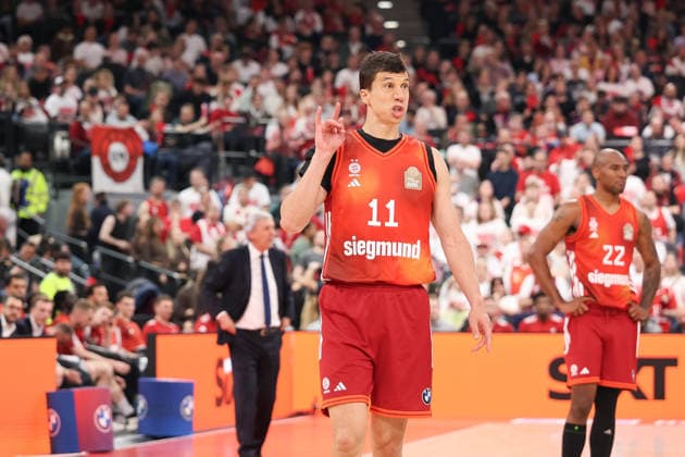 Vladimir Lucic (FC Bayern Basketball, 11) gestikuliert, GER, FC Bayern Basketball vs. Vet Concept Gladiators Trier, Basketball, easycredit Basketball Bundesliga, Playoffs, Viertelfinale, Saison 2025 2026, 19.05.2026, GER, FC Bayern Basketball vs. Vet Concept Gladiators Trier, Basketball, easycredit Basketball Bundesliga, Playoffs, Viertelfinale, Saison 2025 2026, 19.05.2026 Muenchen Copyright: xEibner-Pressefoto JennixMaulx EP_JML