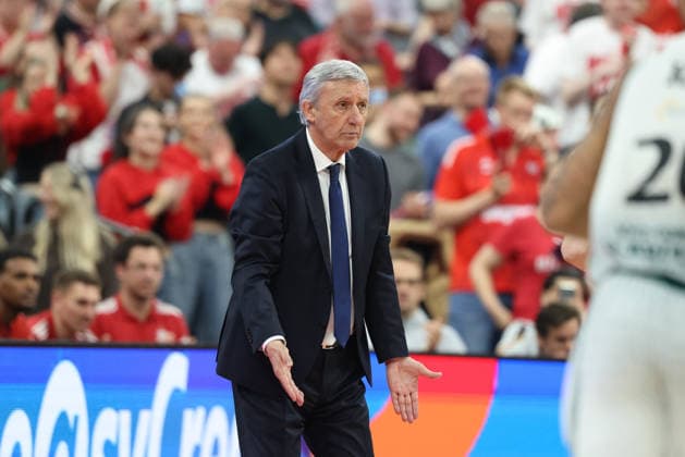 Svetislav Pesic (FC Bayern Basketball, Chef-Trainer), GER, FC Bayern Basketball vs. Vet Concept Gladiators Trier, Basketball, easycredit Basketball Bundesliga, Playoffs, Viertelfinale, Saison 2025 2026, 19.05.2026, GER, FC Bayern Basketball vs. Vet Concept Gladiators Trier, Basketball, easycredit Basketball Bundesliga, Playoffs, Viertelfinale, Saison 2025 2026, 19.05.2026 Muenchen Copyright: xEibner-Pressefoto JennixMaulx EP_JML