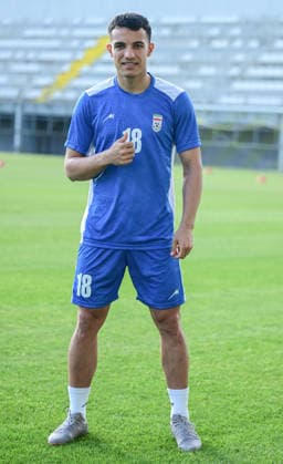Iranian national football team s training ANTALYA, TURKIYE - MAY 20: Amirhossein Hosseinzadeh (18) takes part in the training of Iran s national football team ahead of the 2026 FIFA World Cup, WM, Weltmeisterschaft, Fussball which will be held in the United States, Canada and Mexico, in Antalya, Turkiye on May 20, 2026. The team held an evening training session at the Titanic Sports Complex under head coach Amir Ghalenoei. In the mostly media-open session, players carried out warm-up exercises followed by coordination, agility, and small-sided passing drills. Orhan Cicek Anadolu Antalya Turkey. Editorial use only. Please get in touch for any other usage. Copyright: x2026xAnadoluxOrhanxCicekx