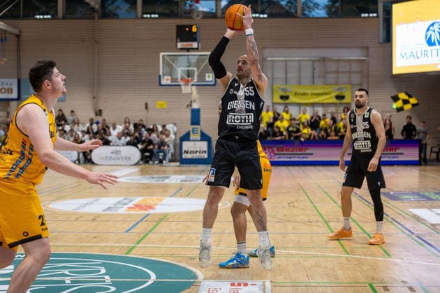 Simon Krajcovic (Giessen 46ers, 55) GER, Bozic Estriche Knights Kirchheim vs. Giessen 46ers, BARMER 2. Basketball Bundesliga, Playoffs Halbfinale Spiel 1, Saison 2025 2026, 20.05.2026 GER, Bozic Estriche Knights Kirchheim vs. Giessen 46ers, BARMER 2. Basketball Bundesliga, Playoffs Halbfinale Spiel 1, Saison 2025 2026, 20.05.2026 Goeppingen Copyright: xEibner-Pressefoto NinaxSanderx EP_NSR