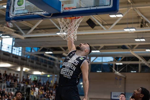 Viktor Kovacevic (Giessen 46ers, 25) GER, Bozic Estriche Knights Kirchheim vs. Giessen 46ers, BARMER 2. Basketball Bundesliga, Playoffs Halbfinale Spiel 1, Saison 2025 2026, 20.05.2026 GER, Bozic Estriche Knights Kirchheim vs. Giessen 46ers, BARMER 2. Basketball Bundesliga, Playoffs Halbfinale Spiel 1, Saison 2025 2026, 20.05.2026 Goeppingen Copyright: xEibner-Pressefoto NinaxSanderx EP_NSR