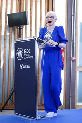 May 21, 2026, Madrid, Madrid, Spain: Susana Rodriguez, Paralympic athlete, received the Lifetime Achievement Award during the 2026 ISC Awards Ceremony, which took place.during the ISDE Sports Convention at the Official College of Architects of Madrid on May 21, 2026, in Madrid, Spain. Madrid Spain - ZUMAa181 20260521_zaa_a181_042 Copyright: xIrinaxR.xHipolitox