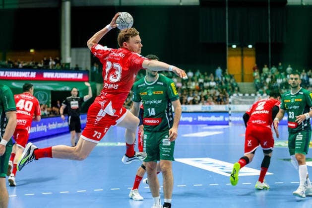 Timo Kastening (MT Melsungen, 73) wirft den Ball, springt hoch, SC DHfK Leipzig vs MT Melsungen, Handball, 1. Bundesliga, 32. Spieltag, Saison 2025 2026, 21.05.2026, SC DHfK Leipzig vs MT Meslungen, Handball, 1. Bundesliga, 32. Spieltag, Saison 2025 2026, 21.05.2026 Leipzig Copyright: xEibner-Pressefoto LauraxRoemerx EP_LRR