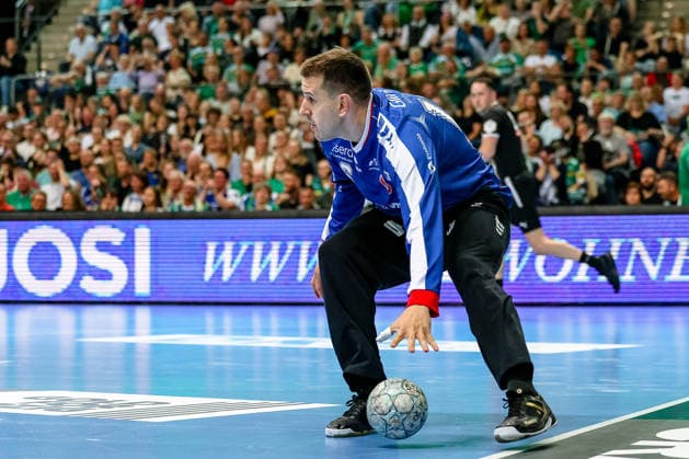 Nebojsa Simic (MT Melsungen, 16) am Ball, SC DHfK Leipzig vs MT Melsungen, Handball, 1. Bundesliga, 32. Spieltag, Saison 2025 2026, 21.05.2026, SC DHfK Leipzig vs MT Meslungen, Handball, 1. Bundesliga, 32. Spieltag, Saison 2025 2026, 21.05.2026 Leipzig Copyright: xEibner-Pressefoto LauraxRoemerx EP_LRR