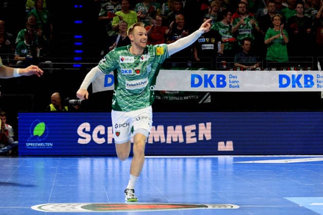 DEU, DHB, 1.HBL, Fuechse Berlin vs. Hannover Burgdorf, 21.05.2026, Max-Schmeling-Halle, Berlin, DEU, DHB, 1.HBL, Fuechse Berlin vs. Hannover Burgdorf, im Bild Mathias Gidsel (Fuechse Berlin 19)