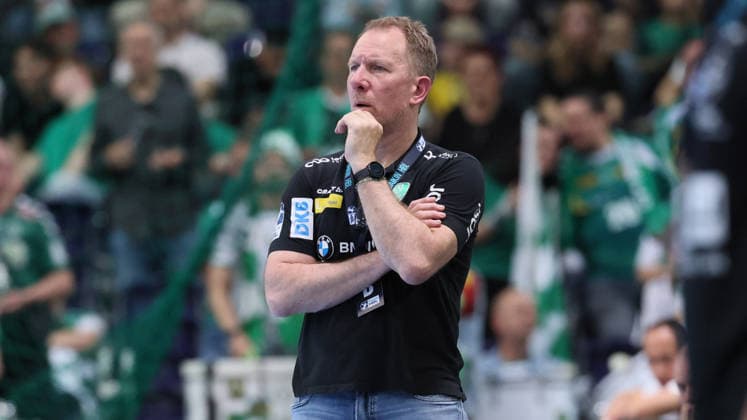 Leipzig, 21.05.2026, Arena Leipzig, Handball, Bundesliga, 32.Spieltag , SC DHfK Leipzig vs. MT Melsungen , Im Bild; Trainer Frank Carstens, DHfK Leipzig. , Nur zur redaktionellen Nutzung. Only editorial use. , DHB HBL regulations prohibit any use of photographs as image sequences and or quasi-video. ,