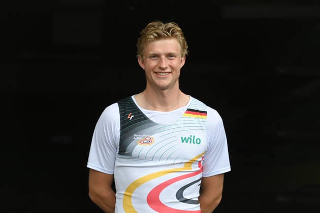 Soenke KRUSE, Sönke, Ruderer, Schlagmann im Deutschlandachter Portraet, Portrait, Porträt, Einzelbild, angeschnittenes Einzelmotiv, Rudern, Praesentation Deutschland-Achter der Saison 2026, am 21.05.2026 in Dortmund Deutschland. Â