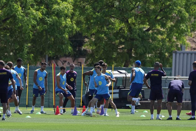 May 22, 2026, Sant Joan Despi, Barcelona, SPAIN: Gavi during the training day of FC Barcelona, Barca ahead the Spanish League, Laliga EA Sports, football match against Valecia CF at Ciudad Esportiva Joan Gamper on May 22, 2026 in Sant Joan Despi, Barcelona, Spain. FC Barcelona Training And press conference, PK, Pressekonferenz - LaLiga EA Sports - ZUMAa181 20260522_zaa_a181_087 Copyright: xJavierxBorregox
