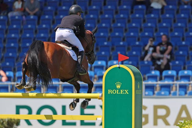 Kent Farrington (USA) mit Pferd Descartes SR , S1 - Preis der Soers, CSI5*, Spezial Zwei-Phasen Springprüfung , Weltfest des Pferdesports, World Equestrian Festival, TSCHIO Aachen 2026, TSCHIO statt CHIO 2026, Aachener Soers, 22. bis 24. Mai 2026, Reitsport, 22.05.2026, Aachen Aachener Soers Deutschland