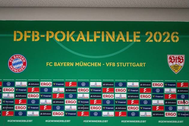 Schriftzug, DFB-Pokalfinale 2026, Begegnung, GER, Abschlusstraining und Pressekonferenz am Vortag des DFB-Pokalfinale, FC Bayern Muenchen vs. VfB Stuttgart, Fussball, Herren, DFB-Pokal, Finale, Spielzeit 2025 2026, 22.05.2026, DFL DFB REGULATIONS PROHIBIT ANY USE OF PHOTOGRAPHS AS IMAGE SEQUENCES AND OR QUASI-VIDEO, GER, Abschlusstraining und Pressekonferenz am Vortag des DFB-Pokalfinale, FC Bayern Muenchen vs. VfB Stuttgart, Fussball, Herren, DFB-Pokal, Finale, Spielzeit 2025 2026, 22.05.2026 Berlin Copyright: xEibner-Pressefoto WolfgangxFrankx EP_WFK