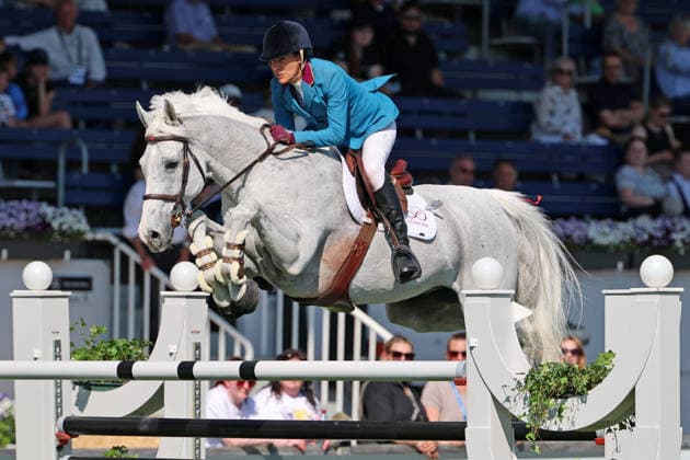 Luciana Diniz (BRA) mit Pferd Vertigo Du Desert, 2. Platz, 1. Qualifikation Rolex Grand Prix, CSI5* - Springprüfung (Fehler Zeit) , Weltfest des Pferdesports, World Equestrian Festival, TSCHIO Aachen 2026, TSCHIO statt CHIO 2026, Aachener Soers, 22. bis 24. Mai 2026, Reitsport, 22.05.2026, Aachen Aachener Soers Deutschland