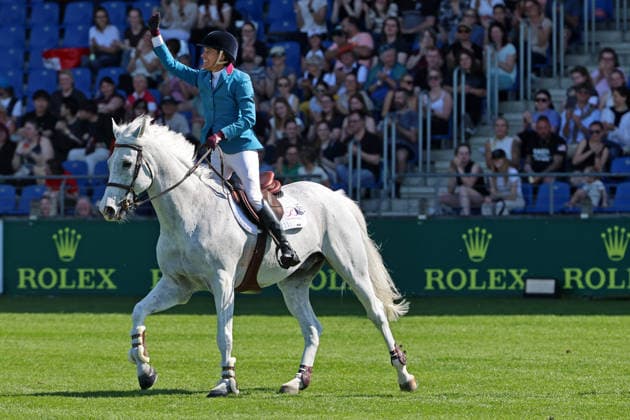 Luciana Diniz (BRA) mit Pferd Vertigo Du Desert, 2. Platz, 1. Qualifikation Rolex Grand Prix, CSI5* - Springprüfung (Fehler Zeit) , Weltfest des Pferdesports, World Equestrian Festival, TSCHIO Aachen 2026, TSCHIO statt CHIO 2026, Aachener Soers, 22. bis 24. Mai 2026, Reitsport, 22.05.2026, Aachen Aachener Soers Deutschland