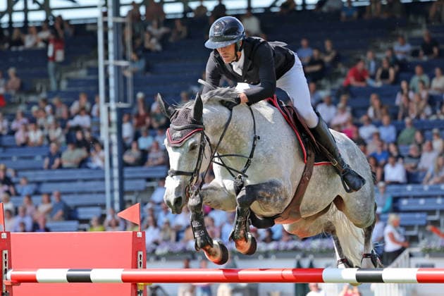 3. Platz, Kevin Staut (FRA) mit Pferd Feine de Hus HDC, 1. Qualifikation Rolex Grand Prix CSI5*, Weltfest des Pferdesports, World Equestrian Festival, TSCHIO Aachen 2026, TSCHIO statt CHIO 2026, Aachener Soers, 22. bis 24. Mai 2026, Reitsport, 22.05.2026, Aachen Aachener Soers Deutschland