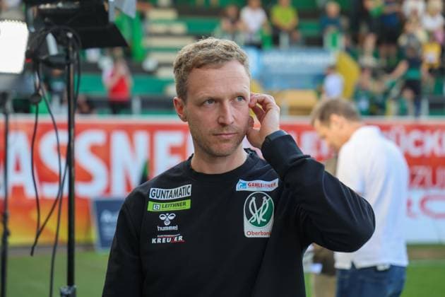 22.05.2026, Ried im Innkreis, AUT, Unterwegs in Oberösterreich, SV Oberbank Ried - Rapid Wien, Österreichische Fußball-Bundesliga, ADMIRAL Bundesliga, im Bild Maximilian Senft, Max Senft, Ried, Headcoach,