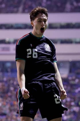 MEXICO national team, Nationalteam International Friendly, Länderspiel, Nationalmannschaft MEXICO NATIONAL TEAM INTERNATIONAL FRIENDLY MEXICO VS GHANA 22052026 PUEBLA, PUEBLA. Action photo of Brian Gutierrez of the Mexico national soccer team, celebrating a goal against Ghana during friendly, held at the Estadio Cuauhtemoc of Puebla, Mexico. Foto de accion de Brian Gutierrez de la Seleccion Nacional de Mexico, festejando un gol durante juego amistoso en contra de Ghana, celebrado en el Estadio Cuauhtemoc de Puebla, Mexico PHOTO BY IMAGENSHOP AGENCIA FOTOGRAFICA PUEBLA PUEBLA MEXICO Copyright: xJorgexReyesx