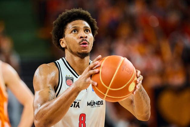 Demarcus Marquette Demonia (BMA365 Bamberg Baskets, 08) GER, ratiopharm ulm vs. Bamberg Baskets, Basketball, Playoffs, Viertelfinale, 3. Spiel, EasyCredit BBL, Spielzeit 2025 2026, 23.05.2026 GER, ratiopharm ulm vs. Bamberg Baskets, Basketball, Playoffs, Viertelfinale, 3. Spiel, EasyCredit BBL, Spielzeit 2025 2026, 23.05.2026 Neu-Ulm Copyright: xEibner-Pressefoto GeraldxOelze-dexStoppanyx EP_ODS