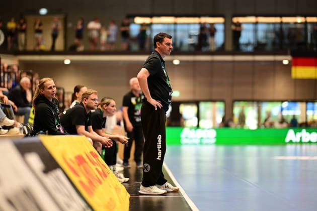 Nico Kiener (Co-Trainer, FRISCH AUF Göppingen) Buxtehuder SV vs. FRISCH AUF! Göppingen, Handball, Frauen, 1. Bundesliga, Play-Offs, Spielzeit 2025 2026, 23.05.2026 Buxtehuder SV vs. FRISCH AUF! Göppingen, Handball, Frauen, 1. Bundesliga, Play-Offs, Spielzeit 2025 2026, 23.05.2026 Buxtehude Copyright: xEibner-Pressefoto FelixxSchlikisx EP_SLK